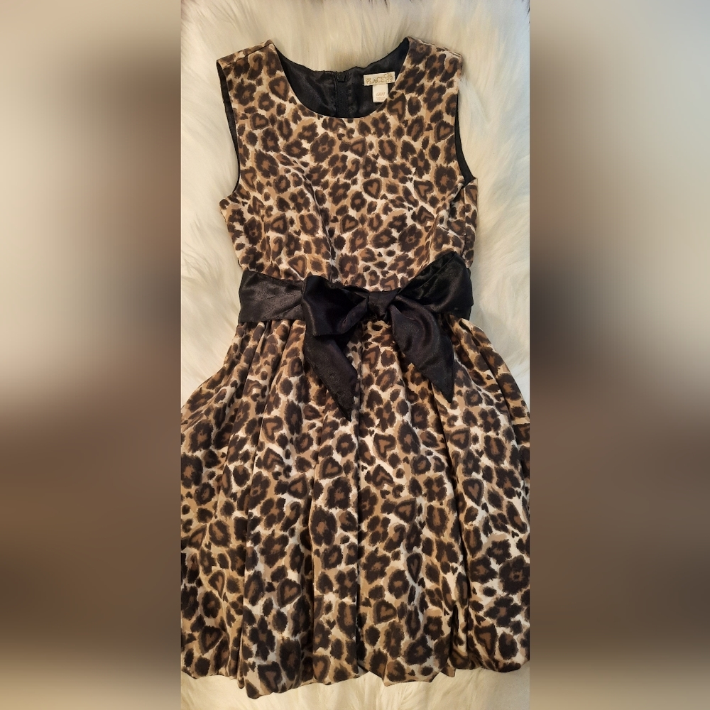 Cheetah Print Formal Dress - Girls Size 6-7